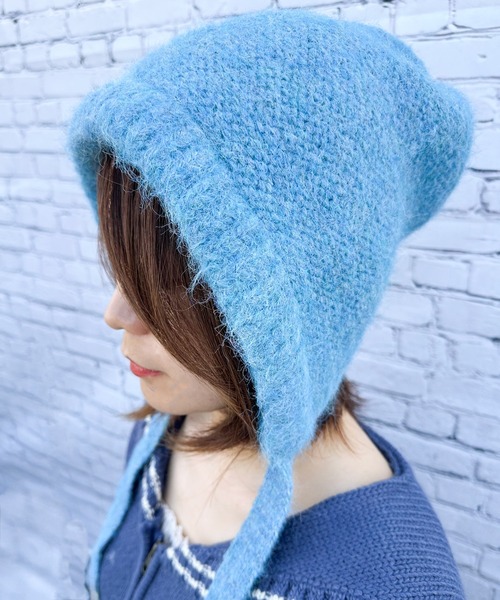 RUBY AND YOU（ルビーアンドユー）の「［select］ストラップニット帽（ニットキャップ/ビーニー・レディース・アイボリー/グレー/ブルー・FREE）」の11枚目の写真