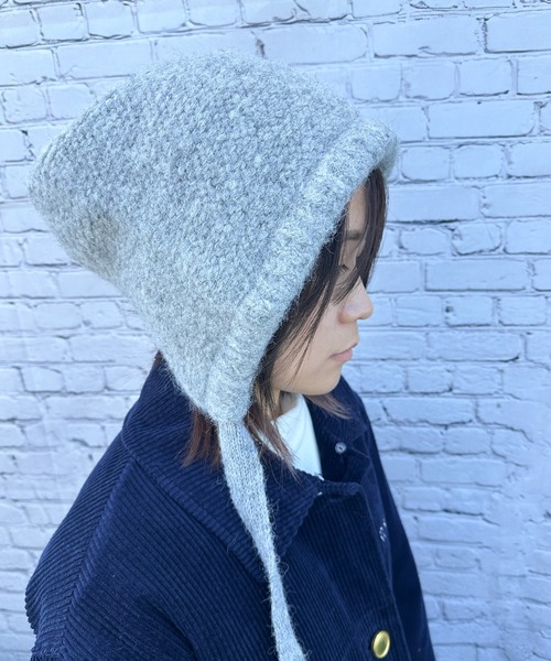 RUBY AND YOU（ルビーアンドユー）の「［select］ストラップニット帽（ニットキャップ/ビーニー・レディース・アイボリー/グレー/ブルー・FREE）」の13枚目の写真