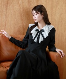 Cheek | カメリアモチーフフリルワンピース(ワンピース)