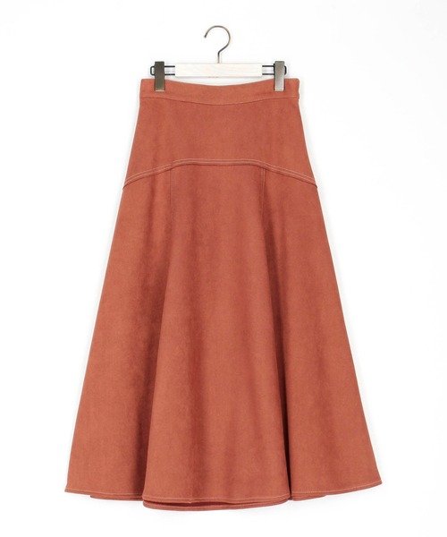 NICOLE white（ニコルホワイト）の「フレアスカート（スカート・レディース・ネイビー/オレンジ/ブラック/オフホワイト/グレー・FREE）」の6枚目の写真