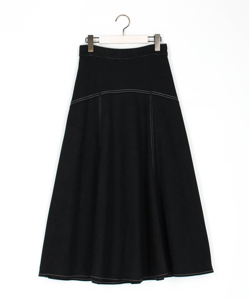 NICOLE white（ニコルホワイト）の「フレアスカート（スカート・レディース・ネイビー/オレンジ/ブラック/オフホワイト/グレー・FREE）」の9枚目の写真