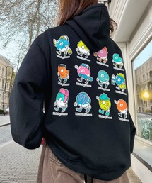 Candlestick（キャンドルスティック）の「Bear Aura エンボス加工 袖ベアー 裏起毛 ストリート プル パーカー（パーカー）」