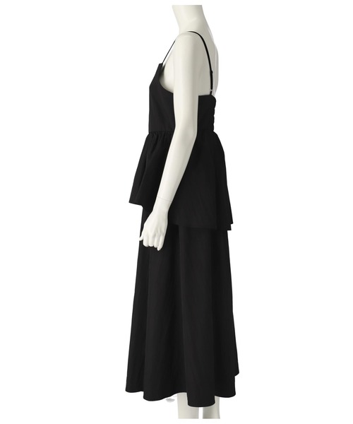 Settimissimo（セッティミッシモ）の「タフタ レイヤード キャミソール ワンピース（ワンピース・レディース・ベージュ/ブラック・FREE）」の5枚目の写真