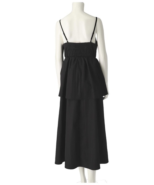 Settimissimo（セッティミッシモ）の「タフタ レイヤード キャミソール ワンピース（ワンピース・レディース・ベージュ/ブラック・FREE）」の6枚目の写真