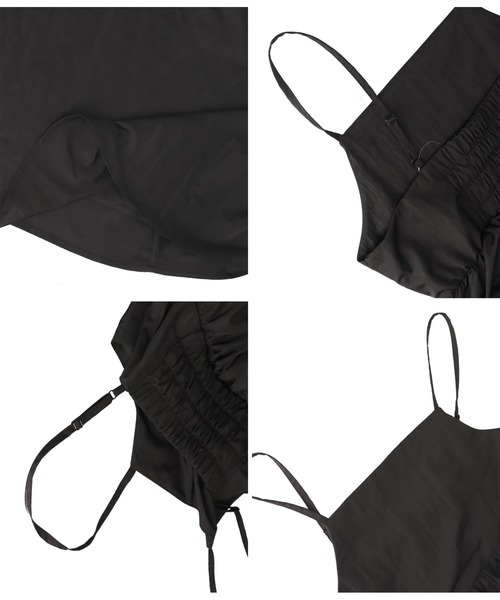 Settimissimo（セッティミッシモ）の「タフタ レイヤード キャミソール ワンピース（ワンピース・レディース・ベージュ/ブラック・FREE）」の3枚目の写真