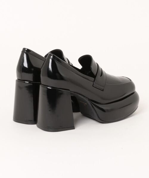 Mafmof(マフモフ)の「Mafmof(マフモフ)9cmチャンキーヒール厚底プラットフォームローファーパンプス(パンプス・レディース・ブラック系その他/ブラック・S/M/L/LL)」の3枚目の写真
