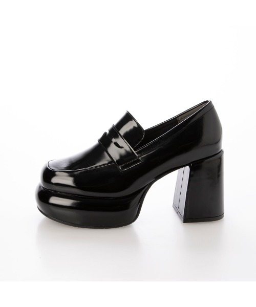 Mafmof(マフモフ)の「Mafmof(マフモフ)9cmチャンキーヒール厚底プラットフォームローファーパンプス(パンプス・レディース・ブラック系その他/ブラック・S/M/L/LL)」の15枚目の写真
