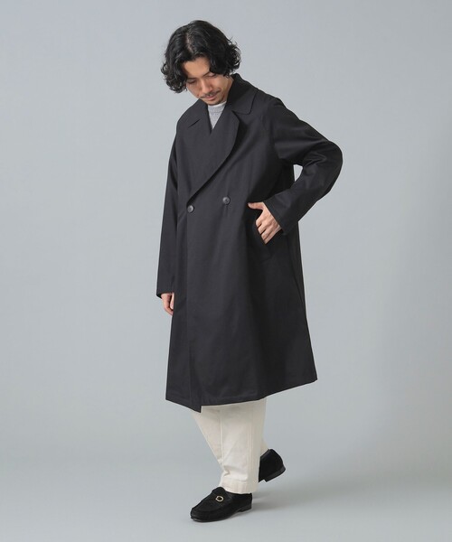 HEVO(イーヴォ)の「【別注】hevo / BRINDISI コットンギャバジン ダブルブレスト コート(その他アウター・メンズ・ブラック・42/44/46/48/50)」の6枚目の写真