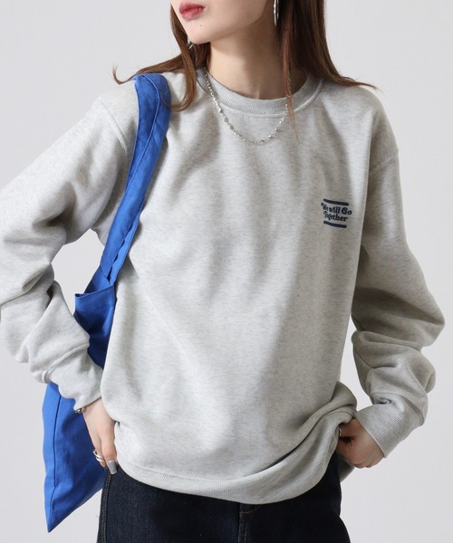 FUNALIVE(ファンアライブ)の「Fleece-lined print sweatshirt / 裏起毛プリントトレーナー unisex(スウェット・メンズ・ホワイト系3/ブラック系2/ベージュ系1/グリーン系1/杢グレー/ヘザーチャコール/ネイビー/グレイッシュベージュ/ホワイト系1/ホワイト系2/ブラック系1/ブラック系3/グレー系1/ネイビー系1/チャコール/オートミール/グリーン/ブラック/チャコールアッシュ/チャコールグレー・M/L/XL)」の1枚目の写真