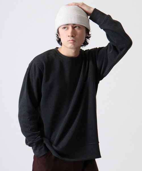 FUNALIVE(ファンアライブ)の「Fleece-lined print sweatshirt / 裏起毛プリントトレーナー unisex(スウェット・メンズ・ホワイト系3/ブラック系2/ベージュ系1/グリーン系1/杢グレー/ヘザーチャコール/ネイビー/グレイッシュベージュ/ホワイト系1/ホワイト系2/ブラック系1/ブラック系3/グレー系1/ネイビー系1/チャコール/オートミール/グリーン/ブラック/チャコールアッシュ/チャコールグレー・M/L/XL)」の12枚目の写真