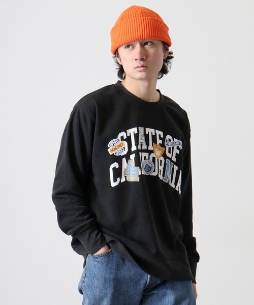 FUNALIVE(ファンアライブ)の「Fleece-lined print sweatshirt / 裏起毛プリントトレーナー unisex(スウェット・メンズ・ホワイト系3/ブラック系2/ベージュ系1/グリーン系1/杢グレー/ヘザーチャコール/ネイビー/グレイッシュベージュ/ホワイト系1/ホワイト系2/ブラック系1/ブラック系3/グレー系1/ネイビー系1/チャコール/オートミール/グリーン/ブラック/チャコールアッシュ/チャコールグレー・M/L/XL)」の10枚目の写真