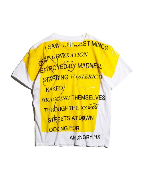 【セール】OFFSHORE / オフショア POEM POCKET SS TEE ハンドシルクスクリーン 手刷り グラフィックTシャツ（Tシャツ/カットソー）｜C.E.L.STORE（セルストア）