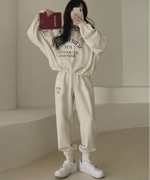 正規品♡裏毛スウェット♡ロゴ上下セット♡ネイビー MUNSONGWEAR 裏起毛ロゴスウェット ネイビー USA製 - メルカリ