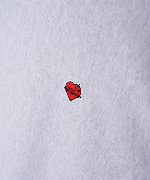 #Re:room（リルーム）の「ハートアイコンワッペンビッグトレーナー（スウェット・メンズ・ブラック/グレー・M-L/S-M）」の13枚目の写真