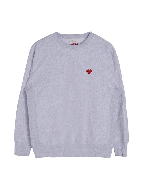 #Re:room（リルーム）の「ハートアイコンワッペンビッグトレーナー（スウェット・メンズ・ブラック/グレー・M-L/S-M）」の10枚目の写真