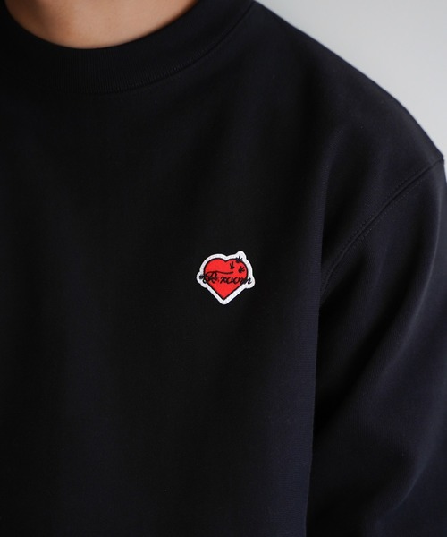 #Re:room（リルーム）の「ハートアイコンワッペンビッグトレーナー（スウェット・メンズ・ブラック/グレー・M-L/S-M）」の18枚目の写真