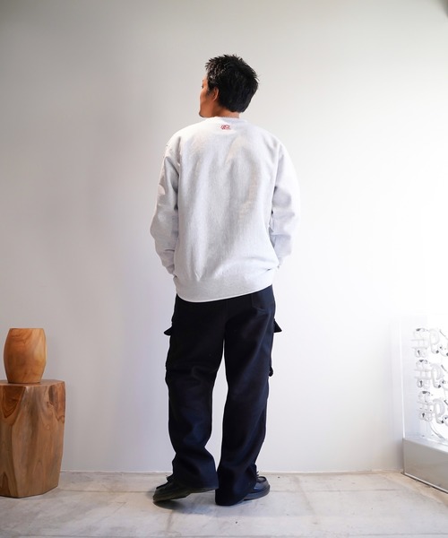 #Re:room（リルーム）の「ハートアイコンワッペンビッグトレーナー（スウェット・メンズ・ブラック/グレー・M-L/S-M）」の6枚目の写真