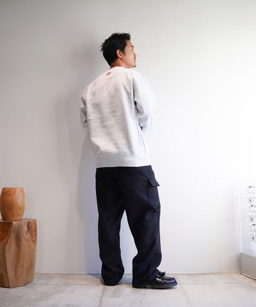 #Re:room（リルーム）の「ハートアイコンワッペンビッグトレーナー（スウェット・メンズ・ブラック/グレー・M-L/S-M）」の7枚目の写真