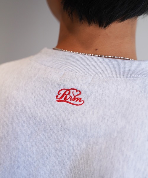 #Re:room（リルーム）の「ハートアイコンワッペンビッグトレーナー（スウェット・メンズ・ブラック/グレー・M-L/S-M）」の8枚目の写真