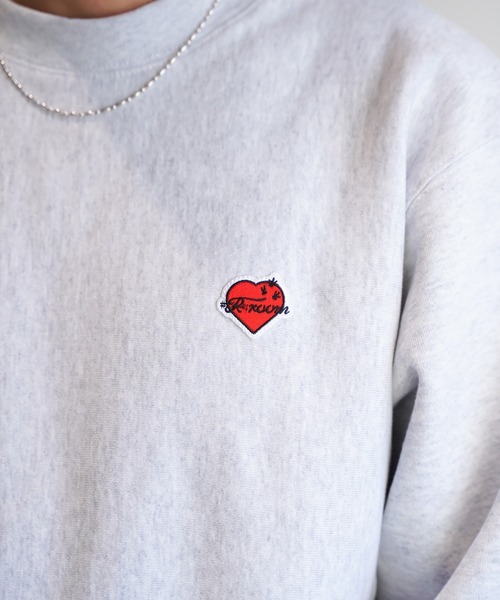 #Re:room（リルーム）の「ハートアイコンワッペンビッグトレーナー（スウェット・メンズ・ブラック/グレー・M-L/S-M）」の9枚目の写真