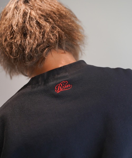 #Re:room（リルーム）の「ハートアイコンワッペンビッグトレーナー（スウェット・メンズ・ブラック/グレー・M-L/S-M）」の19枚目の写真