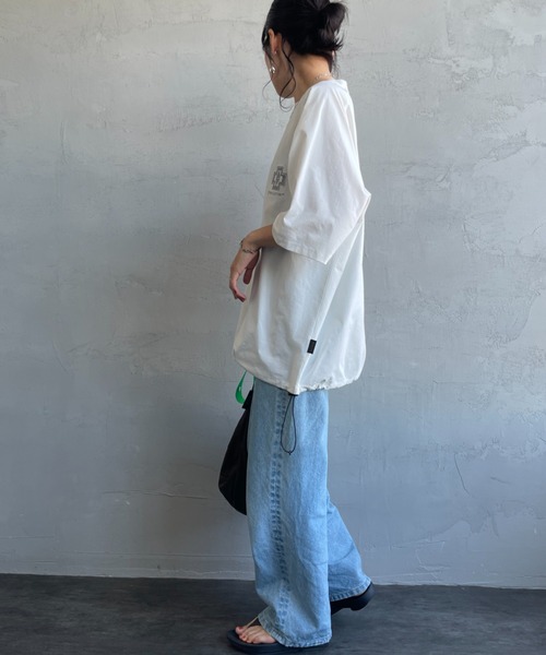 PENDLETON（ペンドルトン）の「[PENDLETON/ペンドルトン] 別注 ドローコード付き ネイティブ柄ワンポイントロゴ刺繍Tシャツ（Tシャツ/カットソー・レディース・ホワイト/チャコール/ブラック・XL/L/M/S）」の15枚目の写真