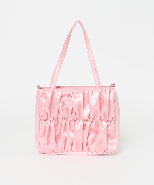 KBF（ケイビーエフ）の「サテンギャザーハンドBAG（ハンドバッグ・レディース・アイボリー/ブルー/ピンク・ONE）」の16枚目の写真