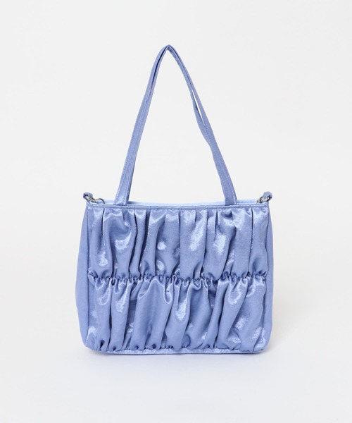 KBF（ケイビーエフ）の「サテンギャザーハンドBAG（ハンドバッグ・レディース・アイボリー/ブルー/ピンク・ONE）」の17枚目の写真