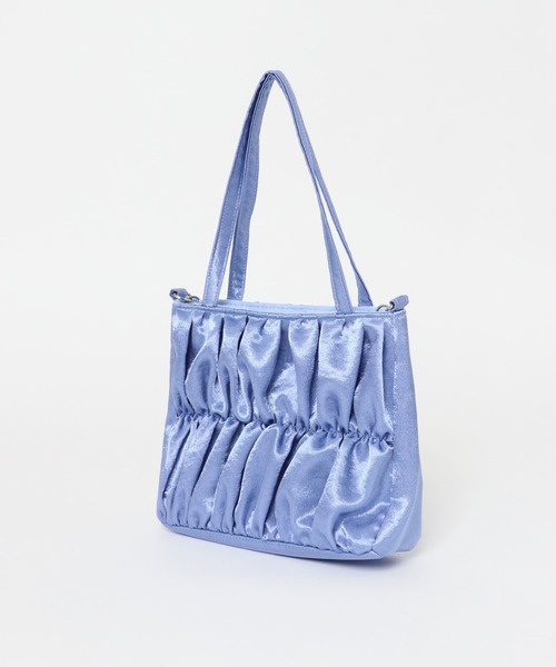 KBF（ケイビーエフ）の「サテンギャザーハンドBAG（ハンドバッグ・レディース・アイボリー/ブルー/ピンク・ONE）」の18枚目の写真