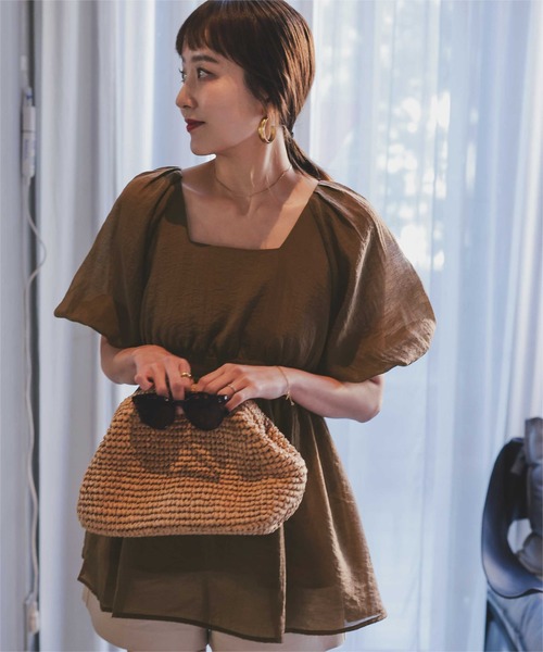 3点おまとめ モダン天竺 スクエアペプラム ロンT ENFOLD(エンフォルド