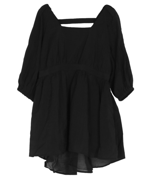 スクエアネックペプラムトップス（Tシャツ/カットソー