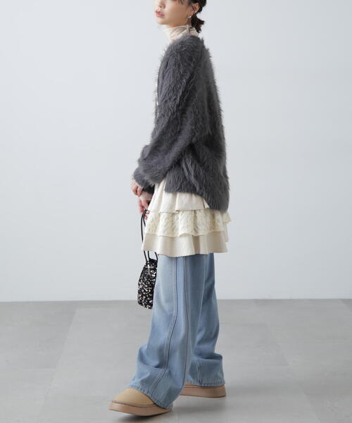 FREE'S MART(フリーズマート)の「シャギーロングカーディガン(カーディガン/ボレロ・レディース・グレー/ブラウン/ベージュ・FREE)」の8枚目の写真