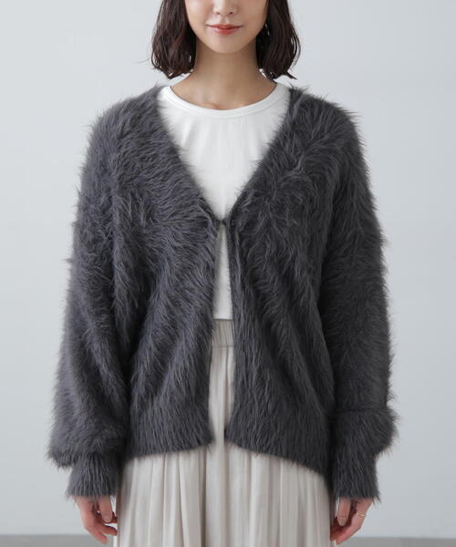 FREE'S MART(フリーズマート)の「シャギーロングカーディガン(カーディガン/ボレロ・レディース・グレー/ブラウン/ベージュ・FREE)」の11枚目の写真