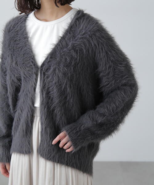 FREE'S MART(フリーズマート)の「シャギーロングカーディガン(カーディガン/ボレロ・レディース・グレー/ブラウン/ベージュ・FREE)」の15枚目の写真