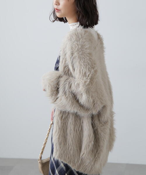 FREE'S MART(フリーズマート)の「シャギーロングカーディガン(カーディガン/ボレロ・レディース・グレー/ブラウン/ベージュ・FREE)」の22枚目の写真