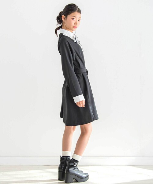 リボンタイ付きワンピ―ス(130~160cm)（ワンピース）｜ZIDDY（ジディ）