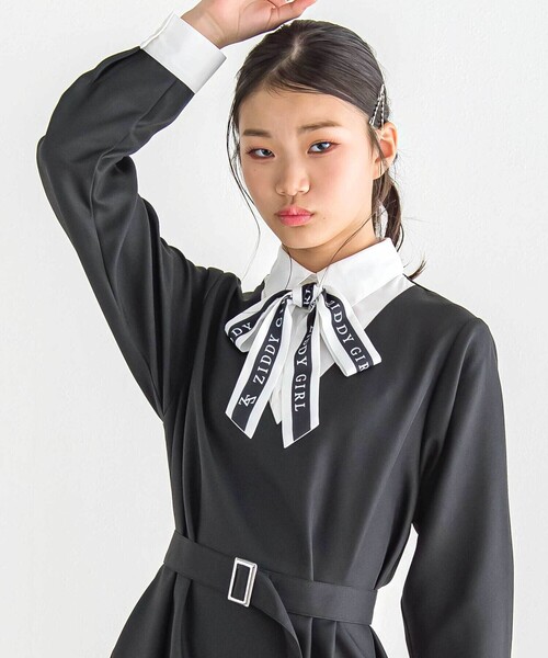 リボンタイ付きワンピ―ス(130~160cm)（ワンピース）｜ZIDDY（ジディ）