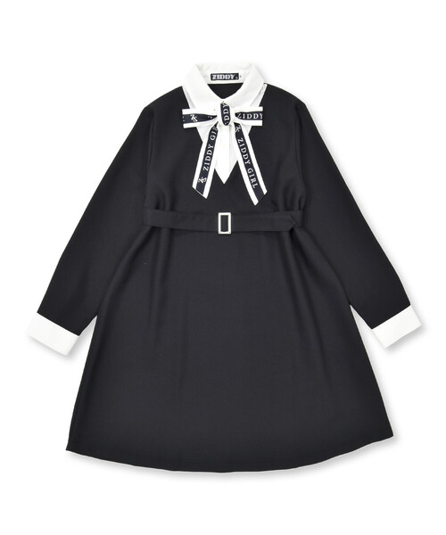 リボンタイ付きワンピ―ス(130~160cm)（ワンピース）｜ZIDDY（ジディ）