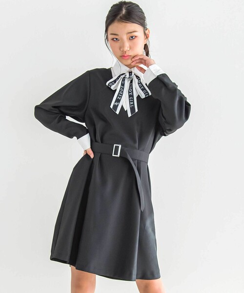 ZIDDY（ジディ）の「ZIDDY/ストレッチツイル背中開きワンピース