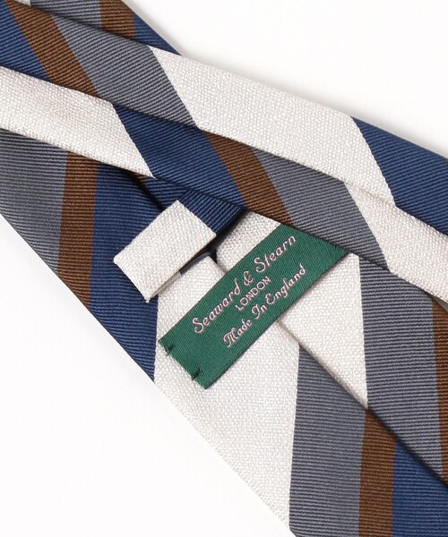 Seaward & Stearn / シルク ストライプ ネクタイ