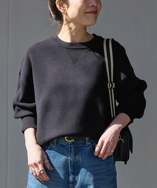 B.C STOCK（ベーセーストック）の「スムースプルオーバー（ニット/セーター・レディース・ブラック/ホワイト/ピンク・FREE）」の2枚目の写真