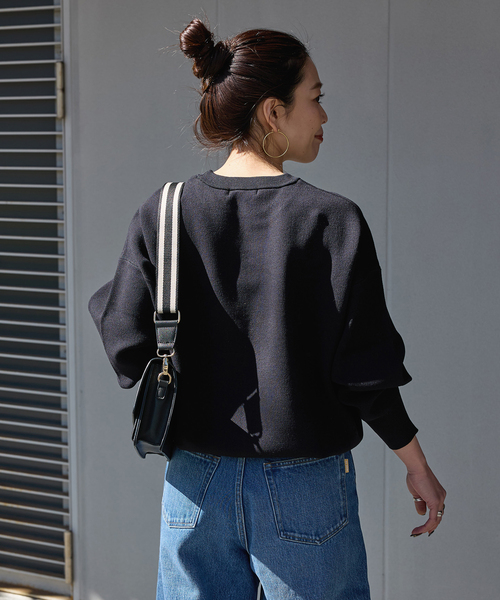 B.C STOCK（ベーセーストック）の「スムースプルオーバー（ニット/セーター・レディース・ブラック/ホワイト/ピンク・FREE）」の9枚目の写真