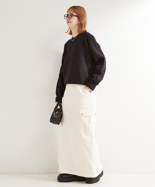 B.C STOCK（ベーセーストック）の「スムースプルオーバー（ニット/セーター・レディース・ブラック/ホワイト/ピンク・FREE）」の11枚目の写真