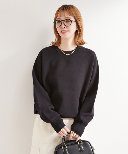 B.C STOCK（ベーセーストック）の「スムースプルオーバー（ニット/セーター・レディース・ブラック/ホワイト/ピンク・FREE）」の14枚目の写真