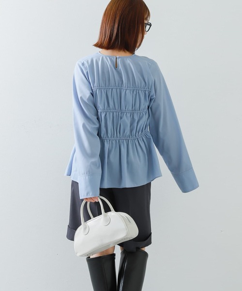 SENSE OF PLACE by URBAN RESEARCH（センスオブプレイスバイアーバンリサーチ）の「ラウンドスクエアボストンバッグ（ボストンバッグ・レディース・ブラック/アイボリー/レッド・ONE）」の6枚目の写真