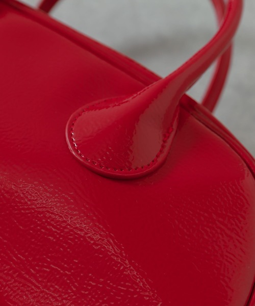 SENSE OF PLACE by URBAN RESEARCH（センスオブプレイスバイアーバンリサーチ）の「ラウンドスクエアボストンバッグ（ボストンバッグ・レディース・ブラック/アイボリー/レッド・ONE）」の14枚目の写真