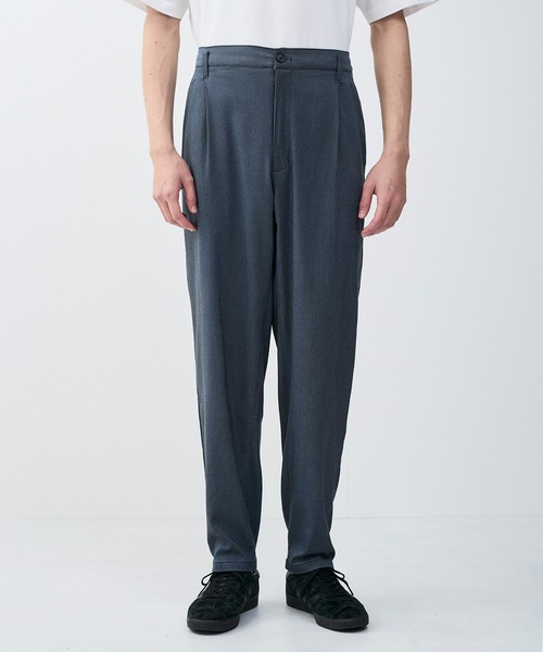 セール】j.n.r.d/静電防止機能付き裏起毛タックテーパードパンツ