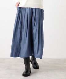 【手洗い可／ウエスト総ゴム】シャンブレースカーチョパンツ