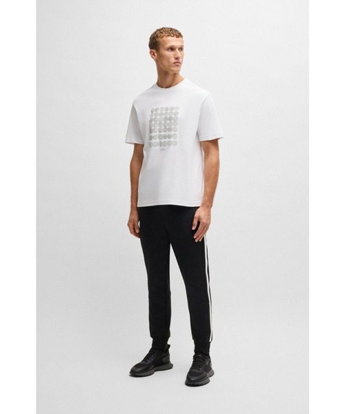 BOSS(ボス)の「コットンインターロック Tシャツ サークルアートワーク(Tシャツ/カットソー・メンズ・ホワイト/グリーン・M/L/XXXL/XXL/XL/S)」の5枚目の写真
