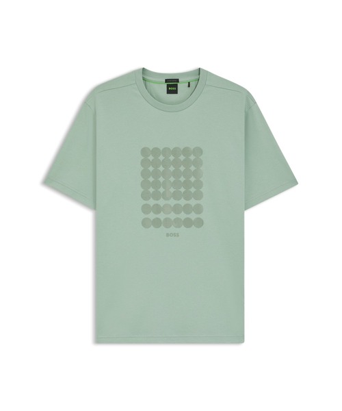 BOSS(ボス)の「コットンインターロック Tシャツ サークルアートワーク(Tシャツ/カットソー・メンズ・ホワイト/グリーン・M/L/XXXL/XXL/XL/S)」の10枚目の写真